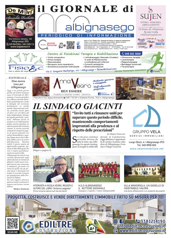 Giornale di Albignasego novembre 2020