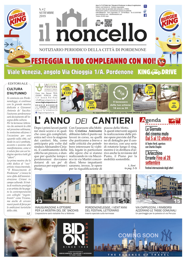 ilNoncello notiziario di Pordenone settembre 2019