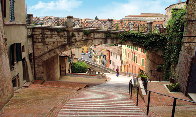 Mappa turistica a strappo di Perugia